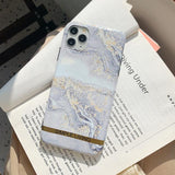 Classic Marble Plating Letters Phone Case Back Cover - iPhone 11/11 Pro/11 Pro Max/XS Max/XR/XS/X/8 Plus/8/7 Plus/7 - halloladies