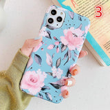 Beautiful Flower & Leaf Phone Case Back Cover for iPhone 11 Pro Max/11 Pro/11/XS Max/XR/XS/X/8 Plus/8/7 Plus/7 - halloladies