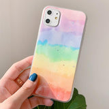 Glitter Powder Gradient Rainbow Phone Case Back Cover - iPhone 11 Pro Max/11 Pro/11/XS Max/XR/XS/X/8 Plus/8/7 Plus/7 - halloladies