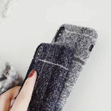 Fashion Warm Plush Fabrics Phone Case Back Cover - iPhone 11 Pro Max/11 Pro/11/XS Max/XR/XS/X/8 Plus/8/7 Plus/7 - halloladies