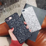 Fashion Sparkle Glitter Powder Sequins Diamond Phone Case Back Cover - iPhone 11 Pro Max/11 Pro/11/XS Max/XR/XS/X/8 Plus/8/7 Plus/7/6s Plus/6s/6 Plus/6us/6s/6 Plus/6 - halloladies