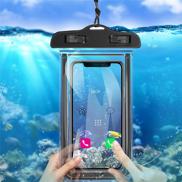 Luminous Watertight Universal Waterproof Phone Case Back Cover for iPhone 11/11 Pro/11 Pro Max/XS Max/XR/XS/X/8 Plus/8/7 Plus/7 - halloladies