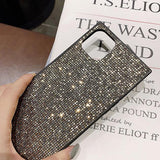 Square Bling Glitter Rhinestone Phone Case Back Cover for iPhone 11 Pro Max/11 Pro/11/XS Max/XR/XS/X/8 Plus/8/7 Plus/7 - halloladies