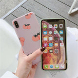 Summer Fruits Avocado Persimmon Soft TPU Phone Case Back Cover - iPhone XS Max/XR/XS/X/8 Plus/8/7 Plus/7/6s Plus/6s/6 Plus/6 - halloladies