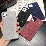 Glitter Fashion Gold Velvet Solid Color Phone Case Back Cover - iPhone 11 Pro Max/11 Pro/11/XS Max/XR/XS/X/8 Plus/8/7 Plus/7 - halloladies