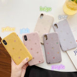 Simple Solid Color Dot Fabric Phone Case Back Cover - iPhone 11 Pro Max/11 Pro/11/XS Max/XR/XS/X/8 Plus/8/7 Plus/7 - halloladies