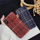 Fashion Warm Plush Fabrics Phone Case Back Cover - iPhone 11 Pro Max/11 Pro/11/XS Max/XR/XS/X/8 Plus/8/7 Plus/7 - halloladies