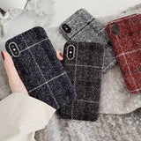 Fashion Warm Plush Fabrics Phone Case Back Cover - iPhone 11 Pro Max/11 Pro/11/XS Max/XR/XS/X/8 Plus/8/7 Plus/7 - halloladies