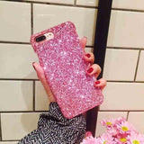 Fashion Sparkle Glitter Powder Sequins Diamond Phone Case Back Cover - iPhone 11 Pro Max/11 Pro/11/XS Max/XR/XS/X/8 Plus/8/7 Plus/7/6s Plus/6s/6 Plus/6us/6s/6 Plus/6 - halloladies